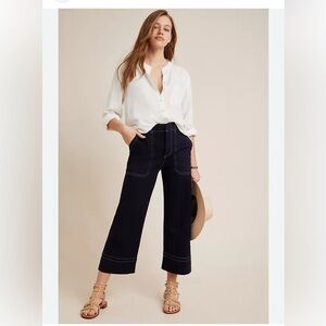 Anthropologie Wide Leg High Waisted Trousers NWT